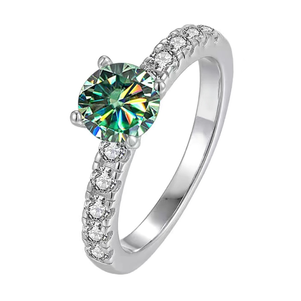 Certified 1ct t.w. Moissanite Diamond Engagement Ring Size 6 NEW!!